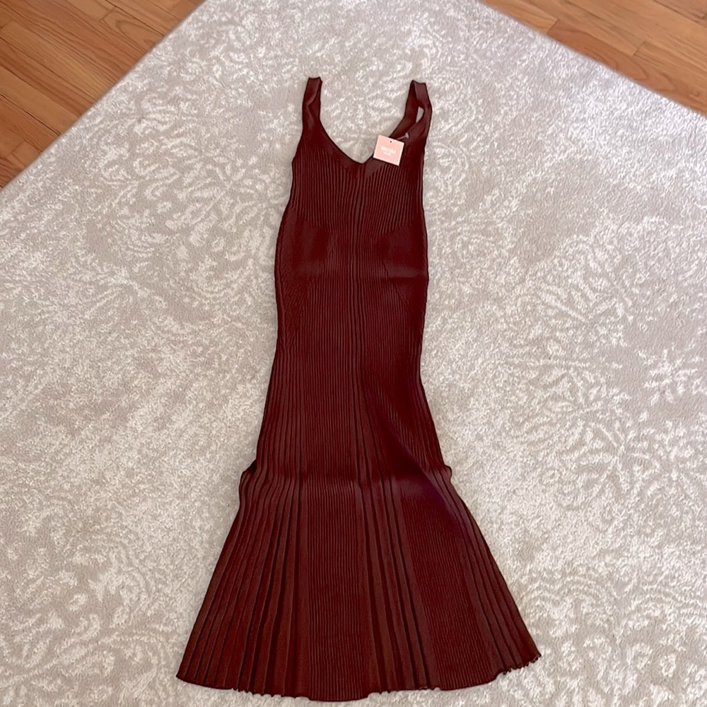 NWT Ribbed Brown Dress